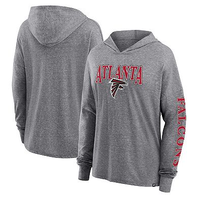 Women's Fanatics Branded Heather Gray Atlanta Falcons Classic Outline Pullover Hoodie