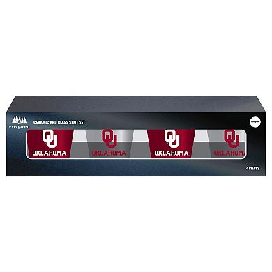 Oklahoma Sooners Four-Pack Shot Glass Set