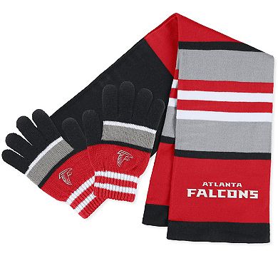 Women's WEAR by Erin Andrews Atlanta Falcons Stripe Glove & Scarf Set