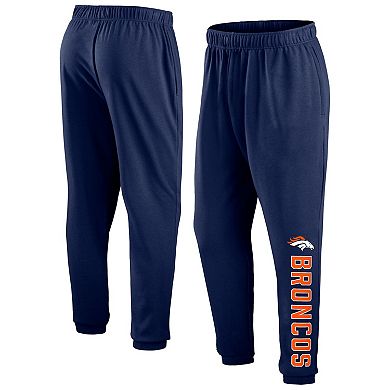 Men's Fanatics Branded Navy Denver Broncos Chop Block Fleece Sweatpants
