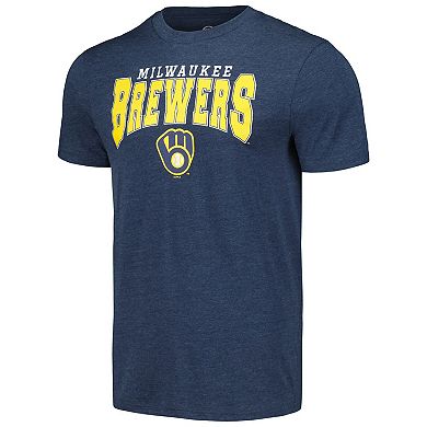 Men's Concepts Sport Charcoal/Navy Milwaukee Brewers Meter T-Shirt & Pants Sleep Set