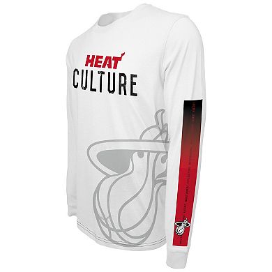 Unisex Stadium Essentials White Miami Heat 2023/24 City Edition Scoreboard Long Sleeve T-Shirt