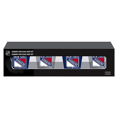New York Rangers Four-Pack Shot Glass Set