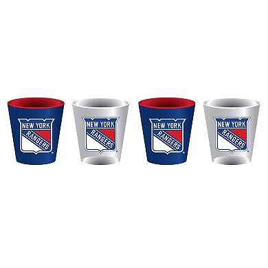 New York Rangers Four-Pack Shot Glass Set