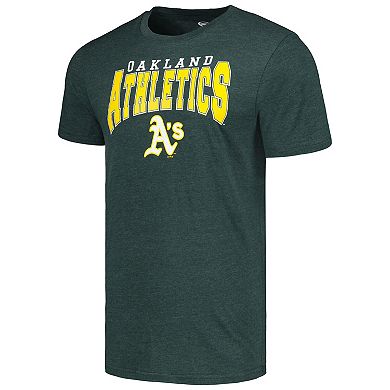 Men's Concepts Sport Charcoal/Green Oakland Athletics Meter T-Shirt & Pants Sleep Set