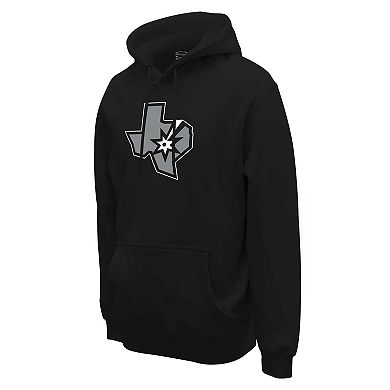 Unisex Stadium Essentials  Black San Antonio Spurs Primary Logo Pullover Hoodie