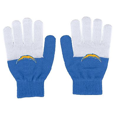 Women's WEAR by Erin Andrews Los Angeles Chargers Color-Block Gloves