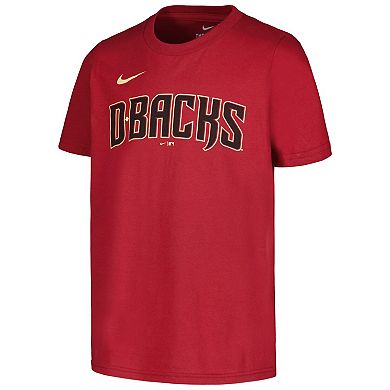 Youth Nike Zac Gallen Red Arizona Diamondbacks Name & Number T-Shirt