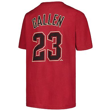 Youth Nike Zac Gallen Red Arizona Diamondbacks Name & Number T-Shirt