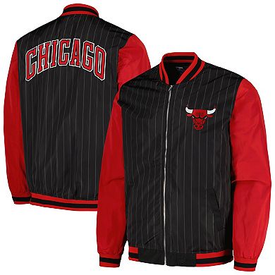 Men's JH Design  Black Chicago Bulls Full-Zip Bomber Jacket