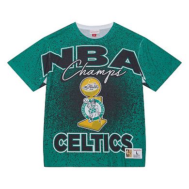 Men's Mitchell & Ness Kelly Green Boston Celtics Hardwood Classics 2008 NBA Finals Champ City T-Shirt