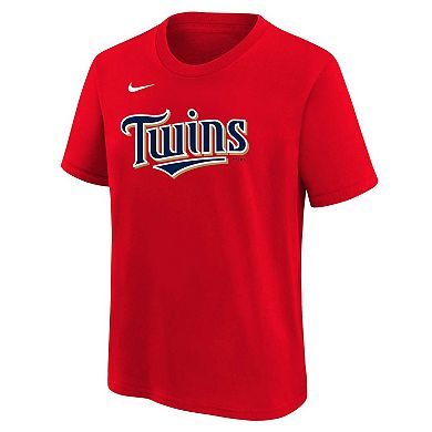 Youth Nike Carlos Correa Red Minnesota Twins Player Name & Number T-Shirt