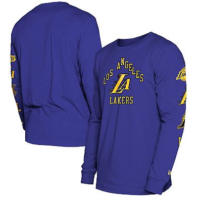 Men's New Era Purple Los Angeles Lakers 2023/24 City Edition Long Sleeve T-Shirt