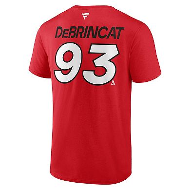 Men's Fanatics Branded Alex DeBrincat Red Detroit Red Wings Authentic Pro Prime Name & Number T-Shirt