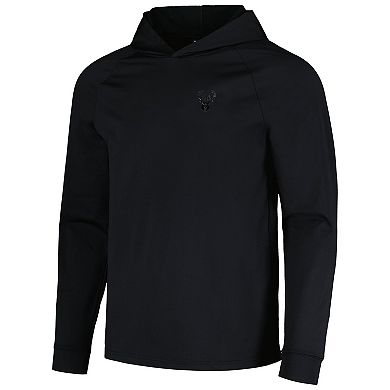 Men's Levelwear Black Milwaukee Bucks Performance Long Sleeve Hoodie T-Shirt