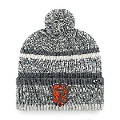 Men's '47 Charcoal Cleveland Browns Northward Cuffed Knit Hat with Pom