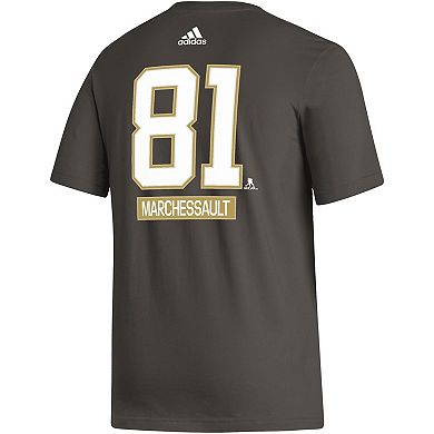 Men's adidas Jonathan Marchessault Gray Vegas Golden Knights Fresh Name & Number T-Shirt