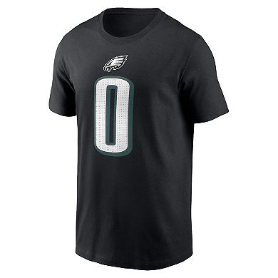 Men's Nike D'Andre Swift Black Philadelphia Eagles Player Name & Number T-Shirt