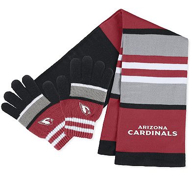 Women's WEAR by Erin Andrews Arizona Cardinals Stripe Glove & Scarf Set