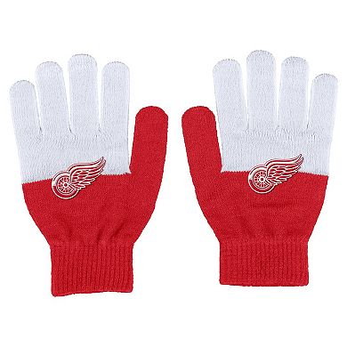 Women's WEAR by Erin Andrews Detroit Red Wings Color-Block Gloves