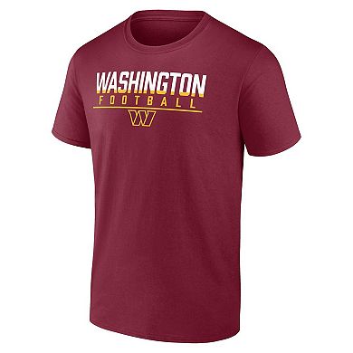 Men's Fanatics Branded Gold/Burgundy Washington Commanders Two-Pack T-Shirt Combo Set