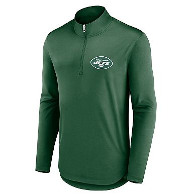 Men's Fanatics Branded Green New York Jets Quarterback Quarter-Zip Top