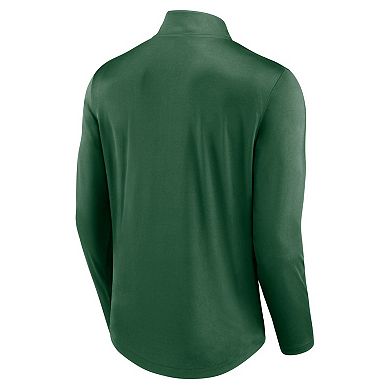 Men's Fanatics Branded Green New York Jets Quarterback Quarter-Zip Top