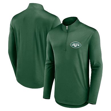 Men's Fanatics Branded Green New York Jets Quarterback Quarter-Zip Top