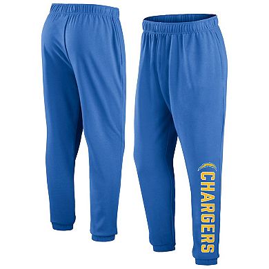 Men's Fanatics Branded Powder Blue Los Angeles Chargers Chop Block Fleece Sweatpants
