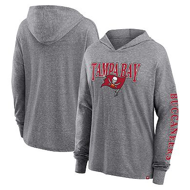 Women's Fanatics Branded Heather Gray Tampa Bay Buccaneers Classic Outline Pullover Hoodie