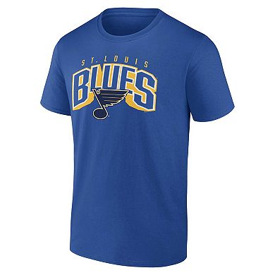 Men's Fanatics Branded Gold/Blue St. Louis Blues Bottle Rocket T-Shirt Combo Pack