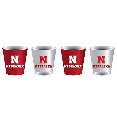 Nebraska Huskers Four-Pack Shot Glass Set