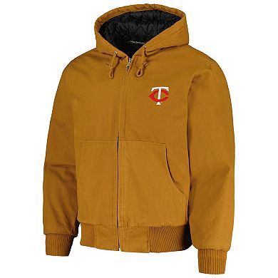 Men's Dunbrooke Brown Minnesota Twins Dakota Work Full-Zip Hoodie Jacket