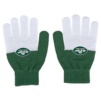 Women's WEAR by Erin Andrews New York Jets Color-Block Gloves
