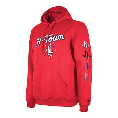 Men's New Era Red Houston Rockets Big & Tall 2023/24 City Edition Jersey Pullover Hoodie