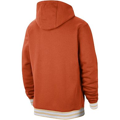 Men's Nike  Orange Clemson Tigers Campus Retro Fleece Pullover Hoodie