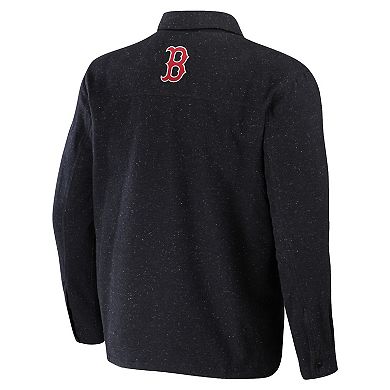Men's Darius Rucker Collection by Fanatics Black Boston Red Sox RingstopÂ Full-Snap Shacket