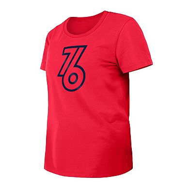 Women's New Era Red Philadelphia 76ers 2023/24 City Edition T-Shirt