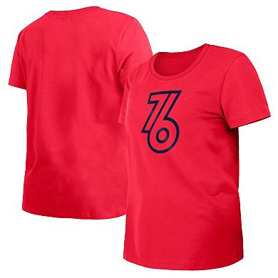 Women's New Era Red Philadelphia 76ers 2023/24 City Edition T-Shirt