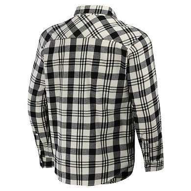 Men's Darius Rucker Collection by Fanatics Black Baltimore Orioles Plaid Flannel Button-Up Shirt