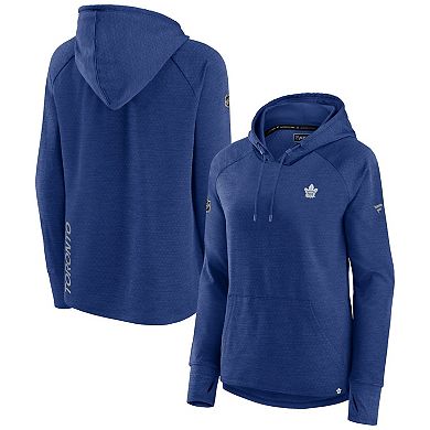 Women's Fanatics Branded Heather Blue Toronto Maple Leafs Authentic Pro Pullover Hoodie