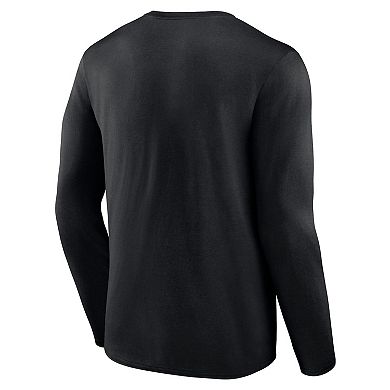Men's Fanatics Branded Black Cincinnati Bengals Big & Tall Wordmark Long Sleeve T-Shirt