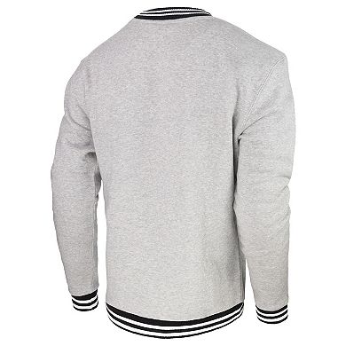 Men's Stadium Essentials Heather Gray San Antonio Spurs Club Level Pullover Sweatshirt