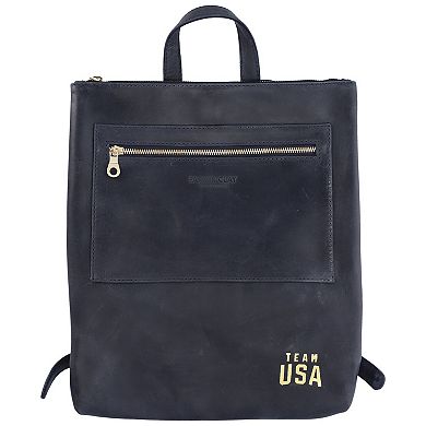 Parker Clay Navy Team USA Miramar Leather Backpack
