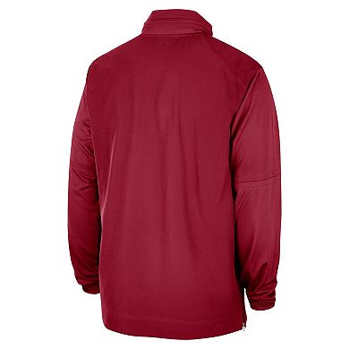 Men's Nike Cardinal Stanford Cardinal 2023 Coach Half-Zip Hooded Jacket