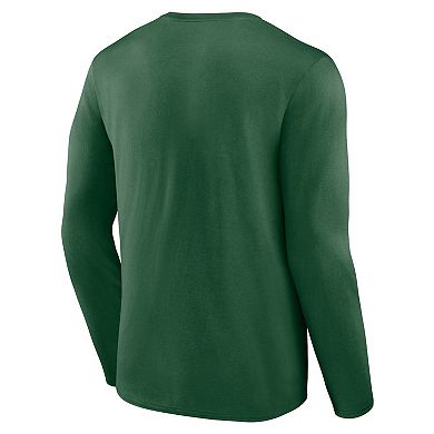 Men's Fanatics Branded Green New York Jets Big & Tall Wordmark Long Sleeve T-Shirt