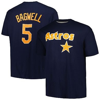 Men's Profile Jeff Bagwell Navy Houston Astros Big & Tall Cooperstown Collection Player Name & Number T-Shirt