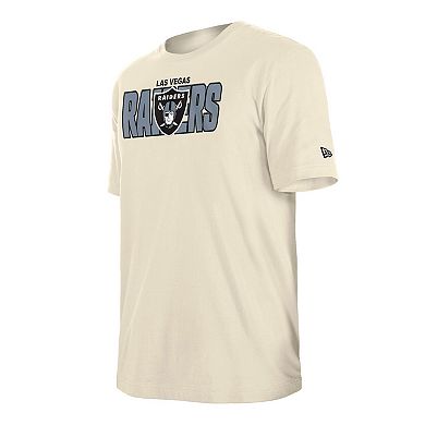 Men's New Era  Cream Las Vegas Raiders 2023 NFL Draft T-Shirt