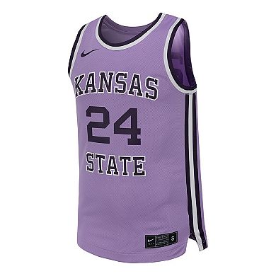 Men's Nike # Lavender Kansas State Wildcats Replica Basketball Jersey