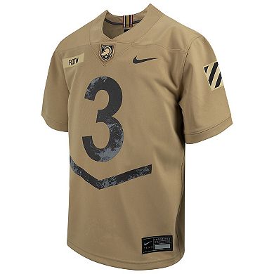 Youth Nike #3 Tan Army Black Knights 2023 Rivalry Collection Game Jersey